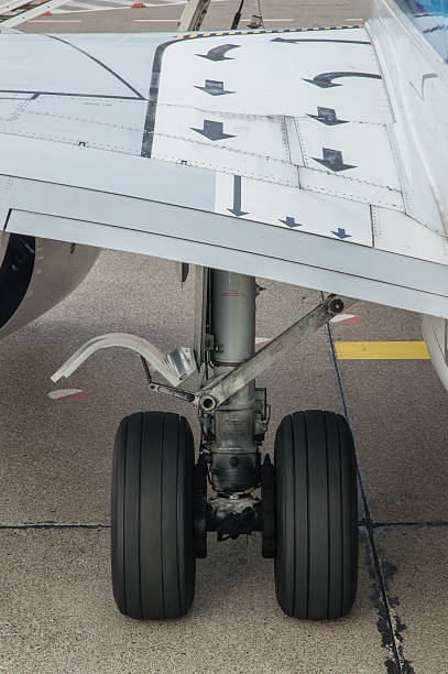 istock Landing gear of airplane 511738585
