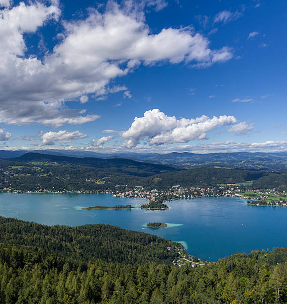 Panoramic View of Lake Worthersee (Carinthia, Austria)