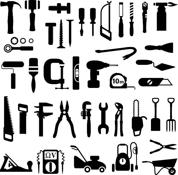 tools symbole - wasserwaage stock-grafiken, -clipart, -cartoons und -symbole