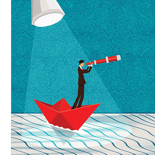 Searching and being searched Night time search mission - when you're looking for something, you might have to consider that something is also looking for you. businessman standout stock illustrations