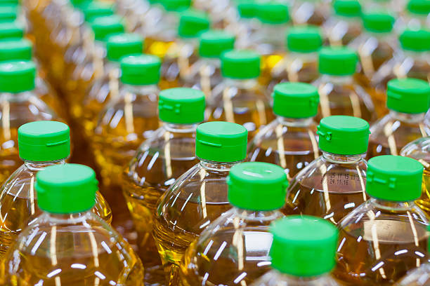 istock vegetable oil pattern at factory warehouse store 511740350