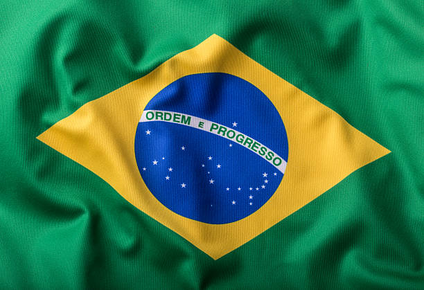 istock Brazil flag. Brazilian flag with text Ordrm e progresso 511741910