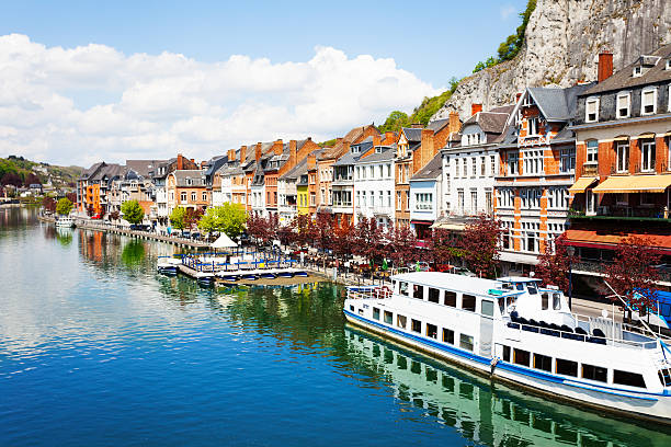 istock City view of Dinant on Meuse river with ships 511742029
