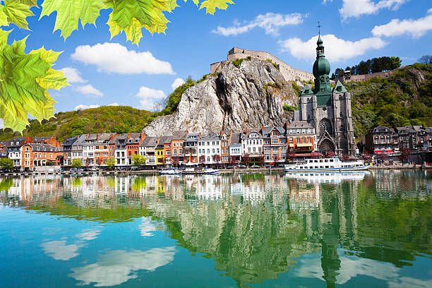 istock Meuse river with Collegiale Notre Dame, Belgium 511742069