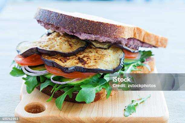 Greek Sandwich Stock Photo - Download Image Now - Sandwich, Vegetarian Food, 7-Grain Bread