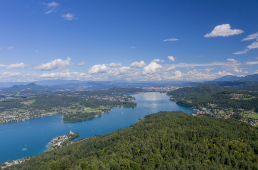 Panoramic View of Lake Worthersee (Carinthia, Austria)