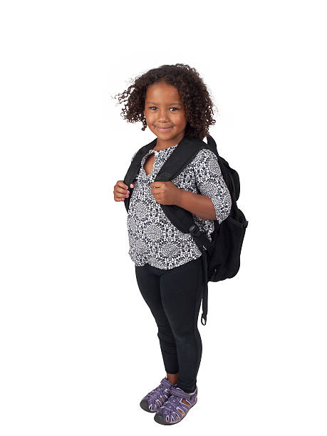 Little Ghanaian - Canadian school girl stock photo