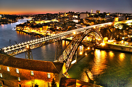 Porto - Ponte D. Luis at Night