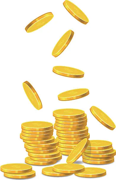 Vector illustration of Golden Coins