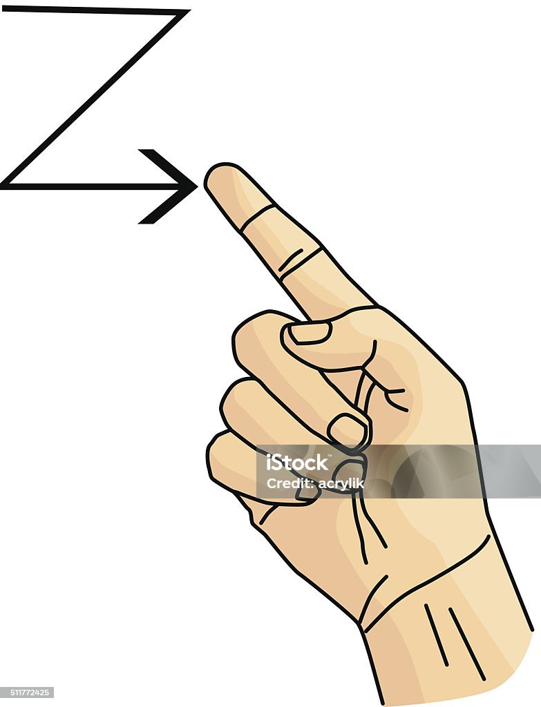 Z Sharp Language Z Sign Language Vector Stock Illustration - Download Image Now ...