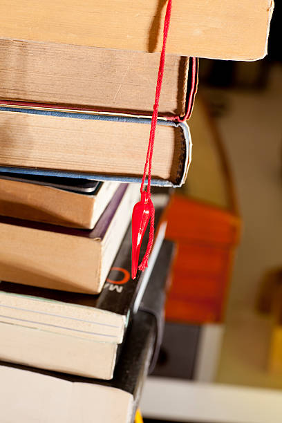 istock Lucky rabbit's foot, bookmark and books 511773365