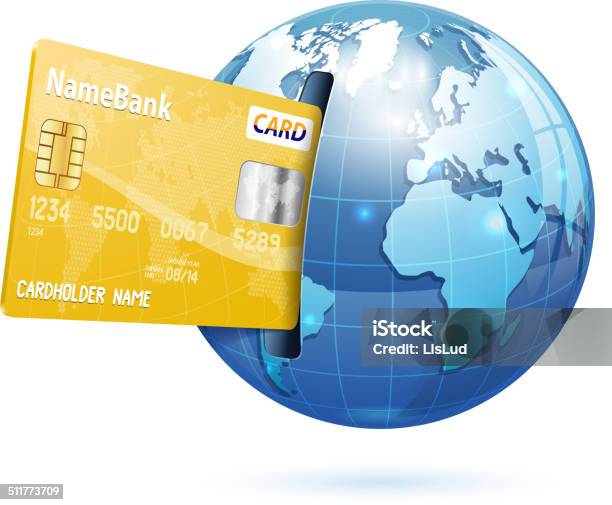 Internet Shopping And Electronic Payments Concept Stock Illustration - Download Image Now - Blue, Business, Buying