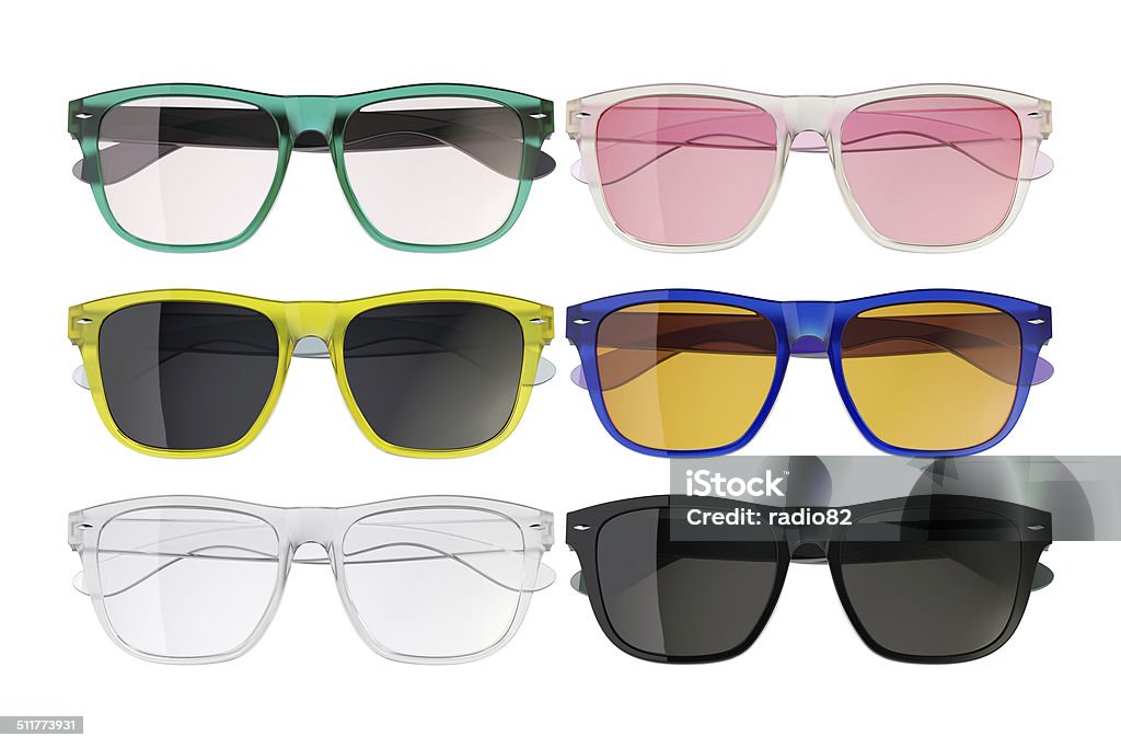 Spectacles With Color Colored Glasses Isolated On White Background 2 Stock Photo - Download ...