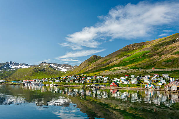 Iceland Fishing Village stock photo