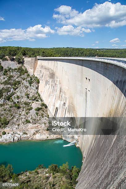 Dam Wall In Bimont Park Provence France Stock Photo - Download Image Now - Dam, Aix-en-Provence, Blue