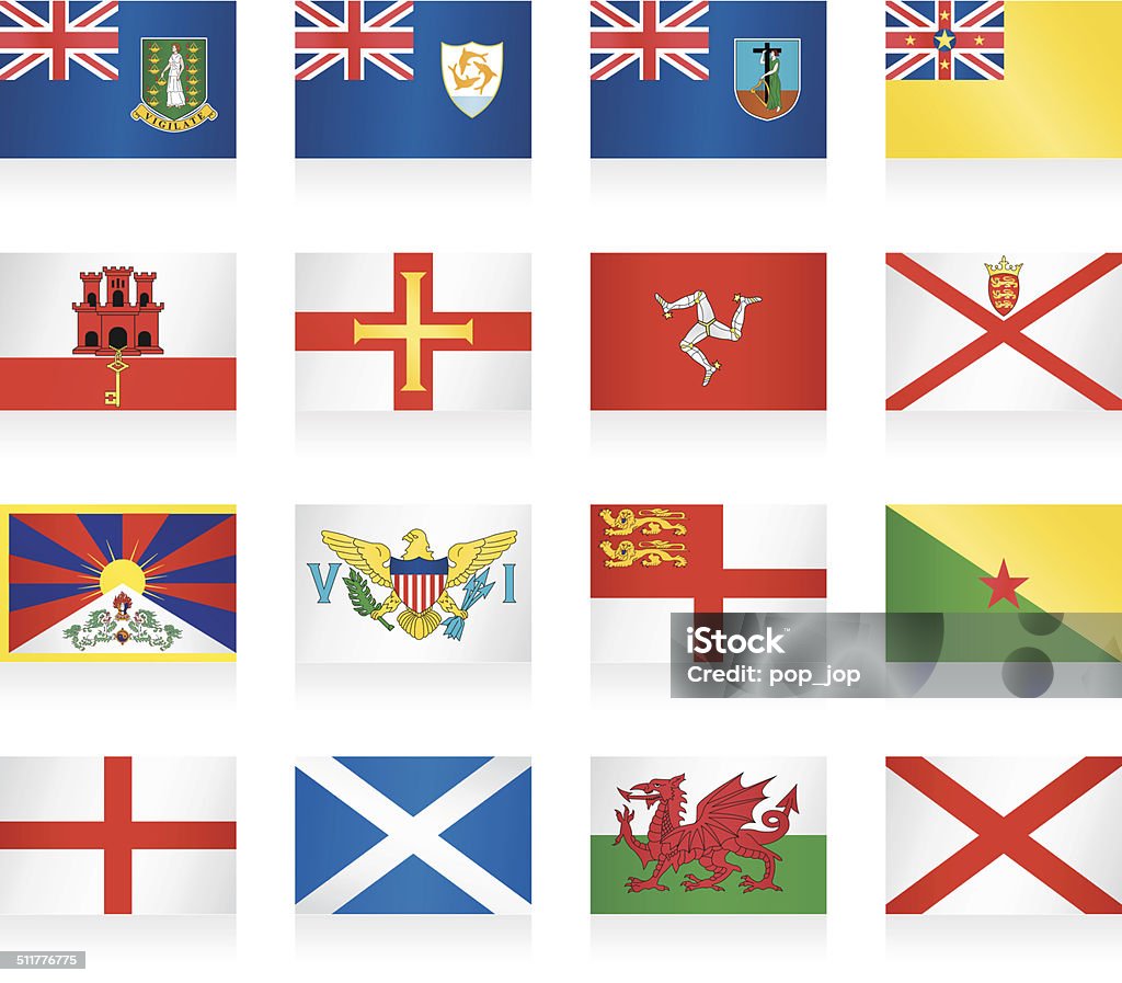 Collezione bandiere-piccoli paesi e territori - arte vettoriale royalty-free di Bandiera