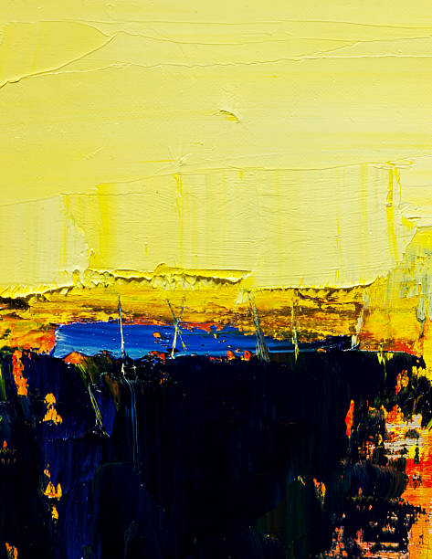 istock Abstract painted yellow and black  art backgrounds. 511784472