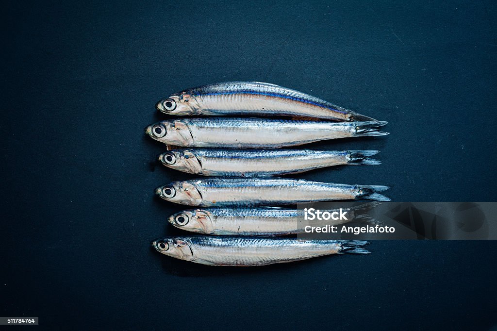 Raw Anchovies Anchovy Stock Photo