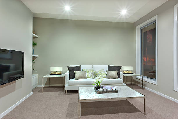 istock Living room with a small white table and pillows 511785184