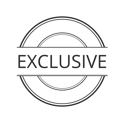 exclusive icon . concept  shopping , vintage retro badge label logo design , collection of premium quality