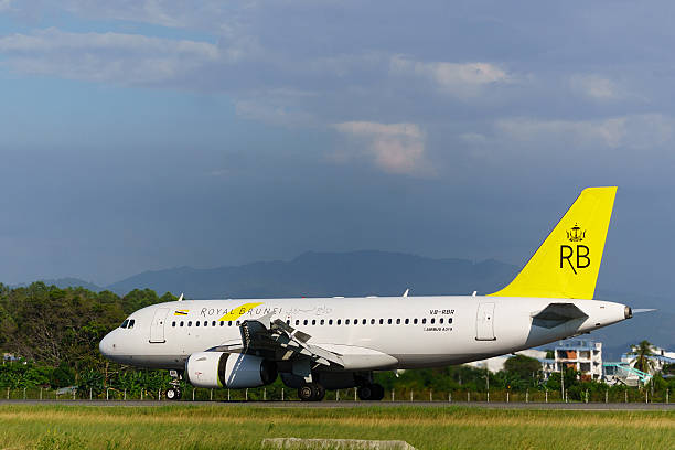 Royal Brunei aircraft Airbus A319 stock photo