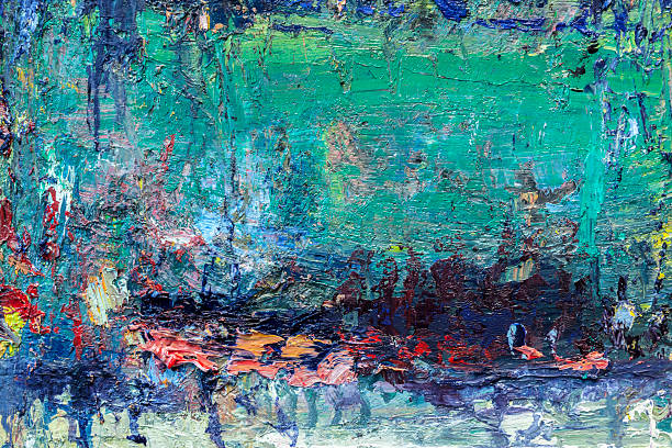 istock Abstract painted blue green and black art backgrounds. 511789808