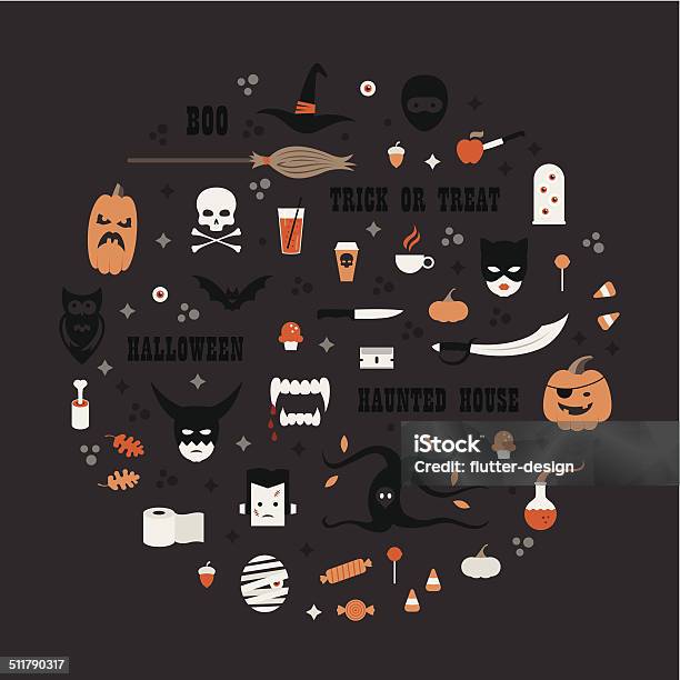 Halloween Icons Stock Illustration - Download Image Now - Halloween, Coffee - Drink, Eyeball