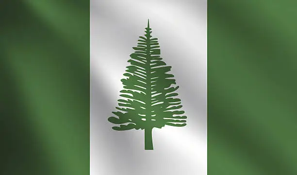 Vector illustration of NorfolkIsland flag