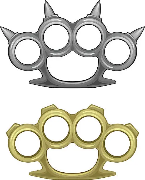 Vector illustration of Brass knuckles
