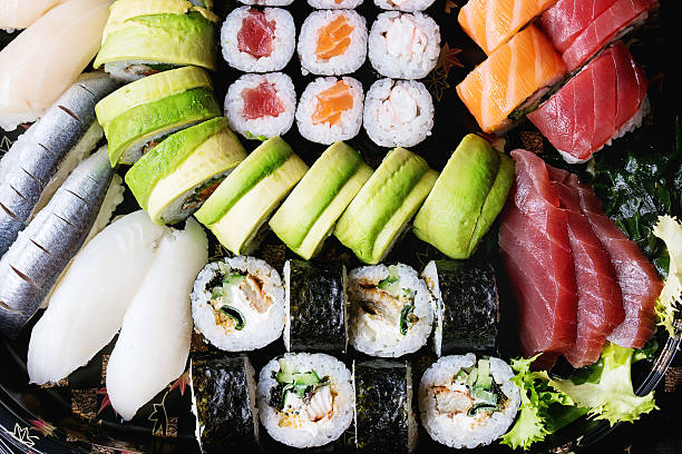 istock Set of sushi as background 511791578