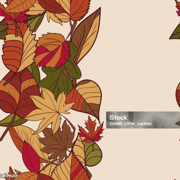 Autumn Pattern Pattern Of Autumn Leaves Stock Illustration - Download Image Now - Autumn, Backgrounds, Beauty