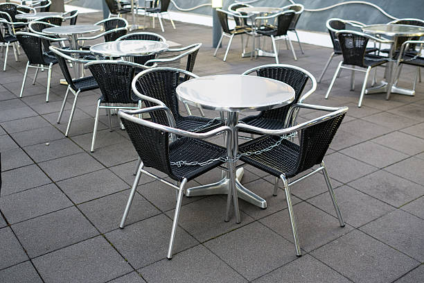 istock Chairs and tables of stainless steel 511796626