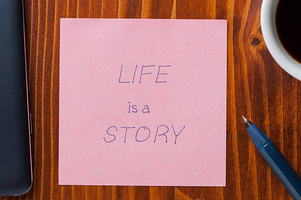 istock Sticky note with tex life is a story 511799584