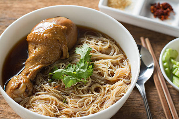 istock Braised chicken noodle soup Thai style. 511799760