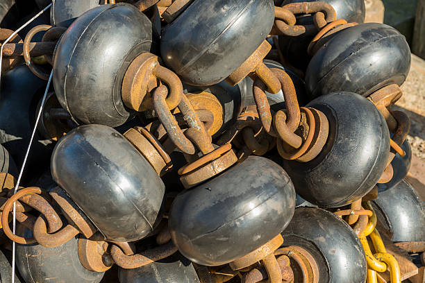 istock Tied together rusted fishnet reinforcements. 511801496