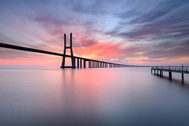 istock Vasco da Gama Bridge in Lisbon at Sunrise. 511802832