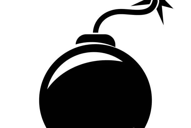 Vector illustration of retro bomb