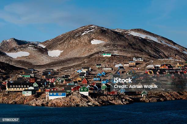Ittoqqortoormiit Village Greenland Stock Photo - Download Image Now - Inuit, Greenland, Village