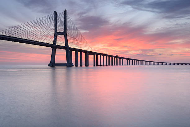 istock Vasco da Gama Bridge in Lisbon at Sunrise. 511803426