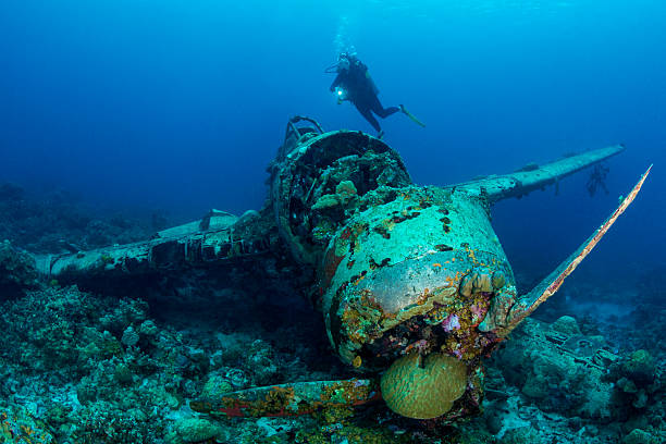istock II WW Sunken Airplane Wreck -Palau 511803542