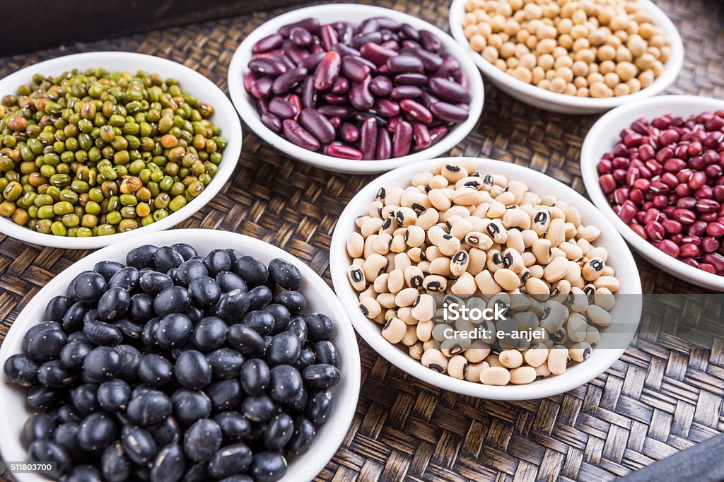 olive, bean olives, haricot on a plate close up Bean Stock Photo
