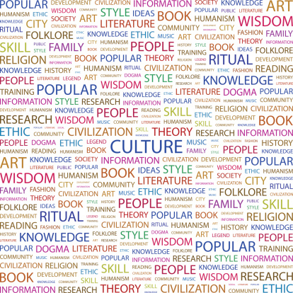 CULTURE. Word cloud concept illustration. Wordcloud collage.