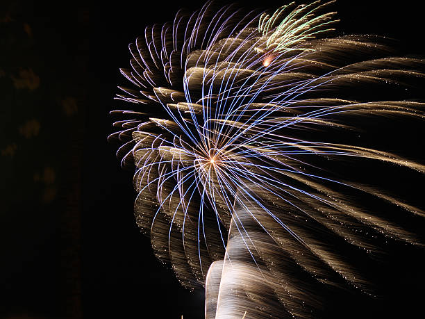 istock Blue White and Green Fireworks on the Big Island 511805301