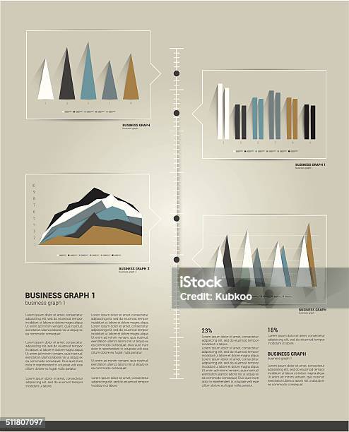 Text/graphics Chart Infographic Page With Charts And Text Fields Stock Illustration ...