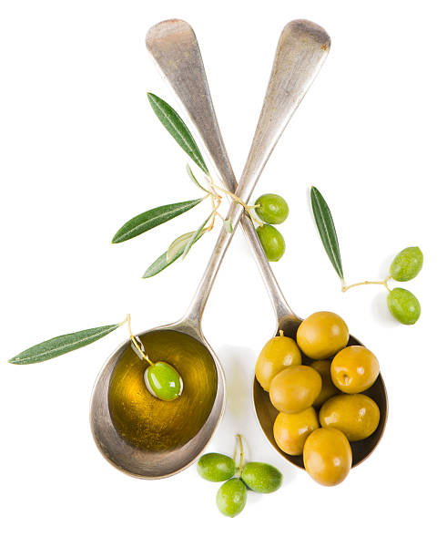 istock olives and olive oil, top view 511808281
