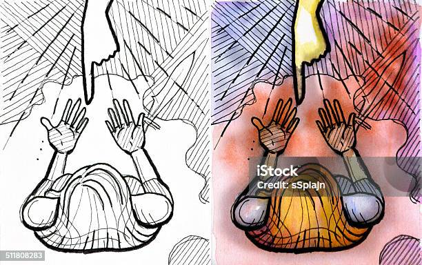 Woman Warrior With Her Empty Hands Stock Illustration - Download Image Now - Abstract, Adult, Authority