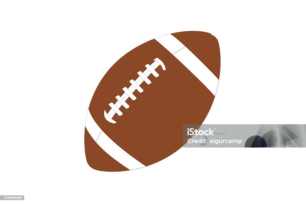 American football. American football isolated on a white background Activity stock illustration