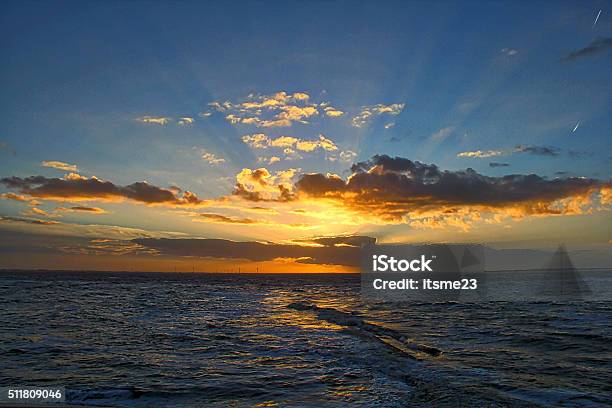 Sunset At The Sea Stock Photo - Download Image Now - Wangerooge, Beauty In Nature, Cloud - Sky