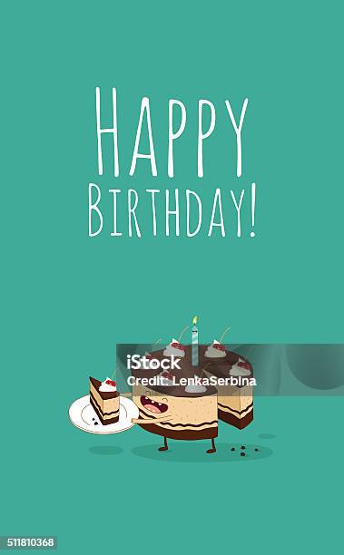 Geburtstagstorte Stock Vektor Art und mehr Bilder von Geburtstagskarte - Geburtstagskarte, Geburtstag, Grußkarte