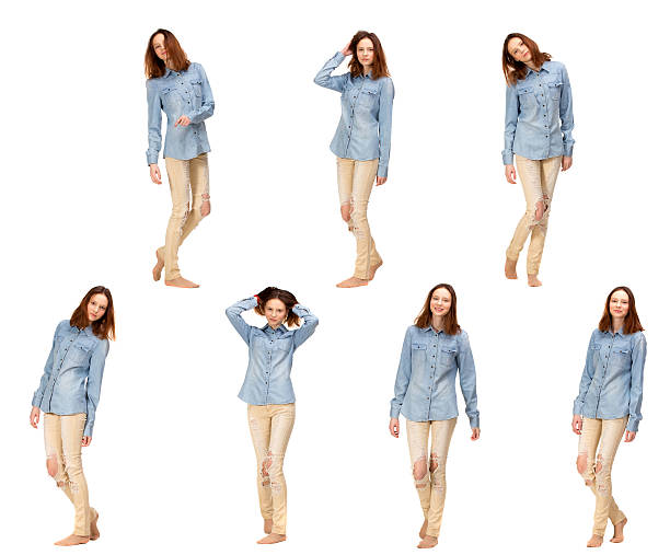 istock Red girl in jeans 511811118
